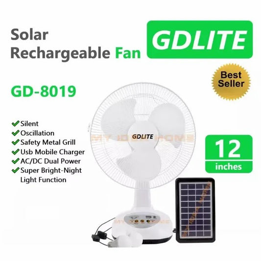 👍2023 Solar charging fan/save electricity/strong wind/mobile phone charging