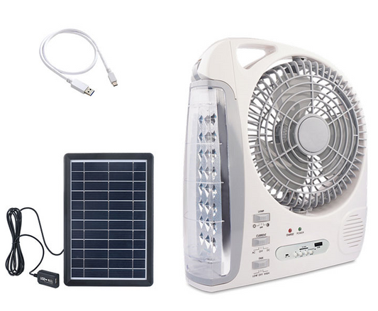 🔥🔥🔥Charger portable Multi Function fan with AM FM Radio  solar Rechargeable🔥🔥🔥