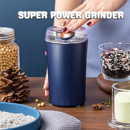 Mini Electric Coffee Bean Grinder Nut Herb Spice Crusher Mill Blender Portable